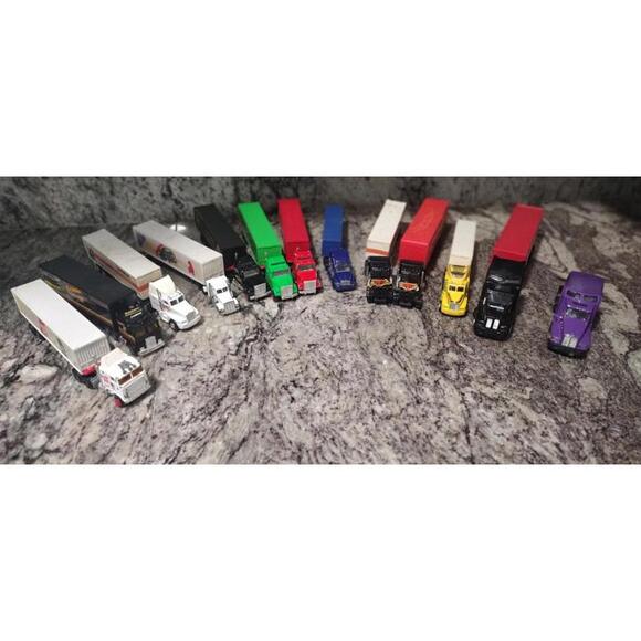 Lot of Vintage 90s Various Diecast Diesel Truck Toys